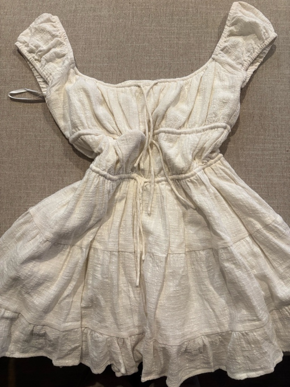 Sabo Skirt Tiered Cotton Dress with Drawstring Waist